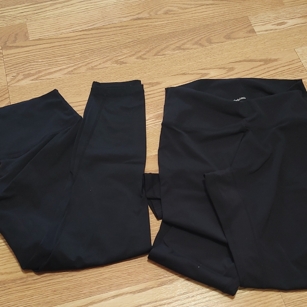 Black Leggings Set Of 2